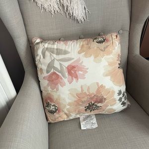 Pink throw pillow